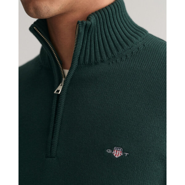 Ανδρικό Πλεκτό Λούπετο CASUAL COTTON HALF ZIP 8030170 Πράσινο - Image 4