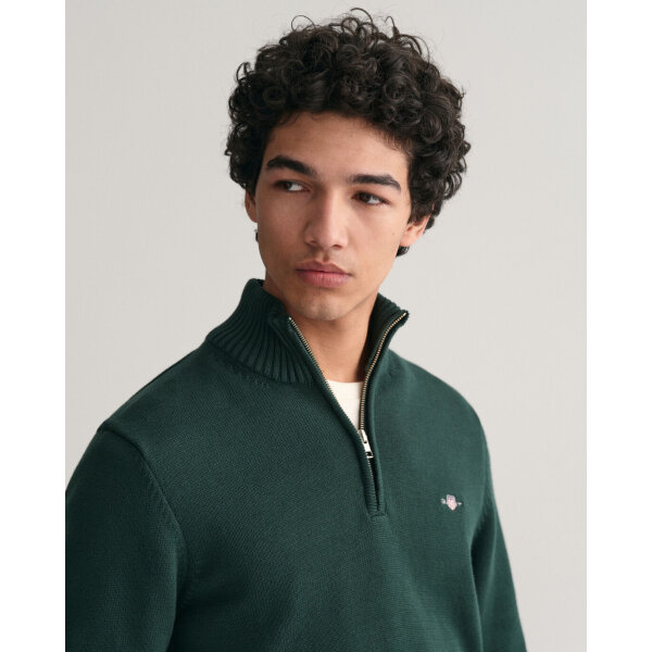 Ανδρικό Πλεκτό Λούπετο CASUAL COTTON HALF ZIP 8030170 Πράσινο - Image 6