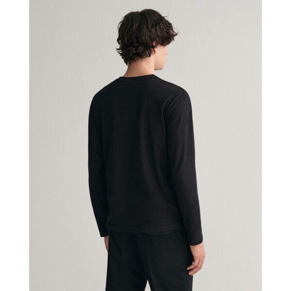 time__1690882566__202303-2004058-005-model-bv-1 Ανδρική Μπλούζα GANT MEDIUM ARCHIVE SHIELD 2004058 Μαύρο - Image 2