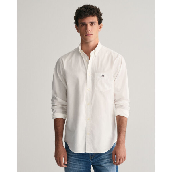Ανδρικό Πουκάμισο GANT POPLIN SHIRT 3000100 Λευκό - Image 2