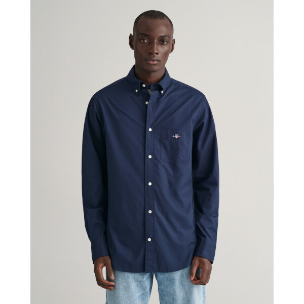 Ανδρικό Πουκάμισο GANT POPLIN SHIRT 3000100 Μπλε - Image 4