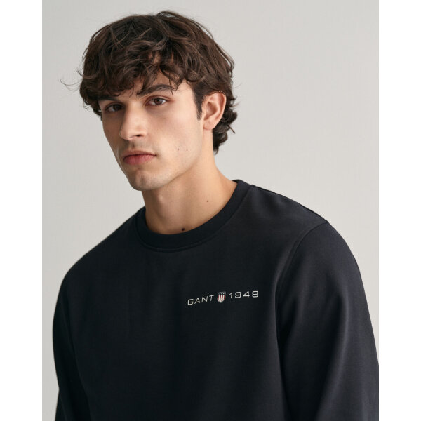 time__1706192436__202401-2003243-005-crmodel-fv-1 Ανδρική Φούτερ GANT PRINTED GRAPHIC 2003243 Μαύρο - Image 6