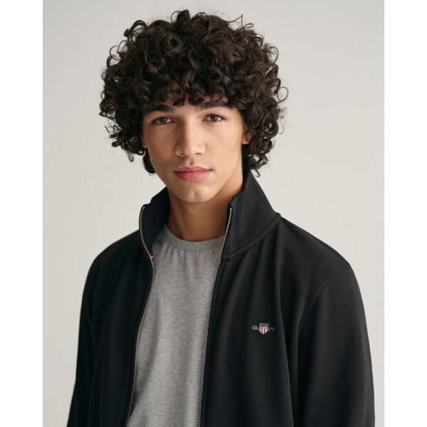 Ανδρική Φούτερ Ζακέτα GANT REG SHIELD FULL ZIP 2008006 Μαύρο - Image 5