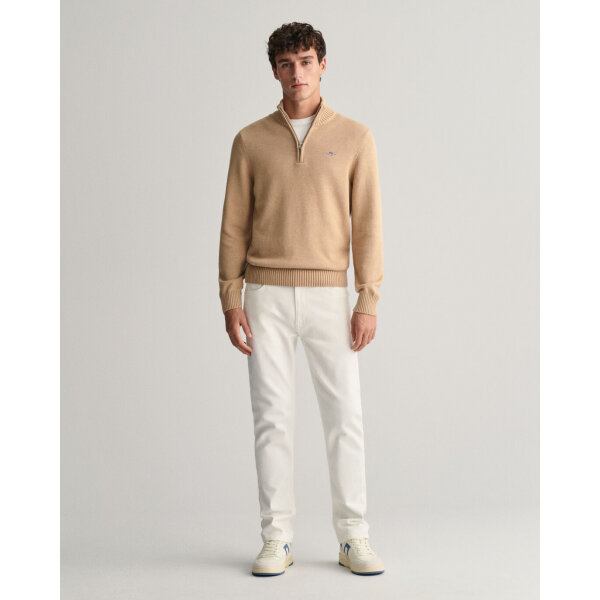 Ανδρικό Πλεκτό Λούπετο CASUAL COTTON HALF ZIP 8030170 Μπεζ - Image 4