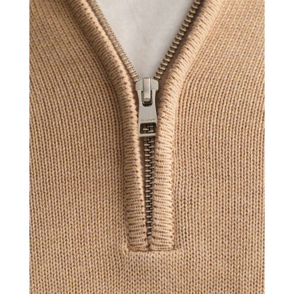 Ανδρικό Πλεκτό Λούπετο CASUAL COTTON HALF ZIP 8030170 Μπεζ - Image 6