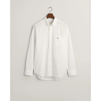 Ανδρικό Πουκάμισο GANT POPLIN SHIRT 3000100 Λευκό