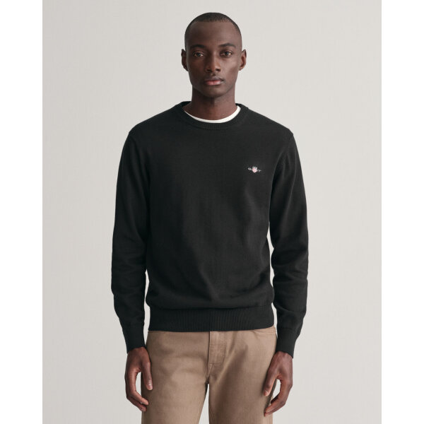 Ανδρικό Πλεκτό GANT CLASSIC COTTON C-NECK 8030561 Μαύρο - Image 2