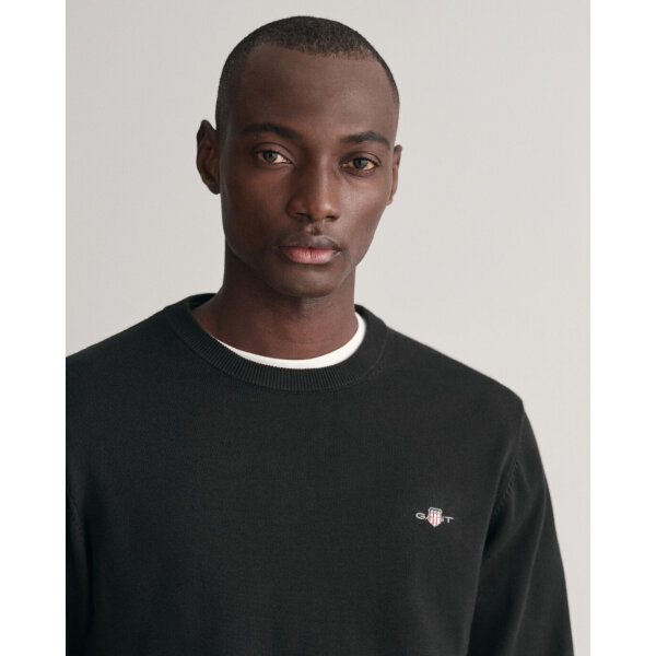 Ανδρικό Πλεκτό GANT CLASSIC COTTON C-NECK 8030561 Μαύρο - Image 4