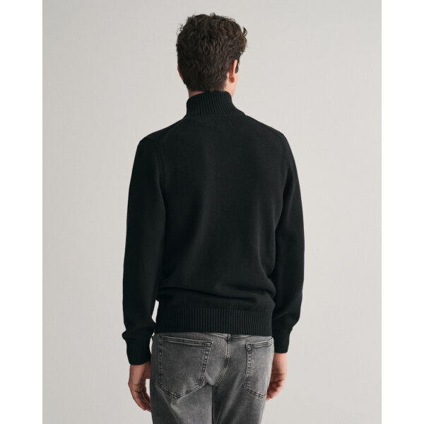 Ανδρικό Πλεκτό Λούπετο CASUAL COTTON HALF ZIP 8030170 Μαύρο - Image 4