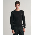 Ανδρικό Πλεκτό GANT COTTON CABLE C-NECK 8050601 Μαύρο - Image 2