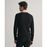 Ανδρικό Πλεκτό GANT COTTON CABLE C-NECK 8050601 Μαύρο - Image 3