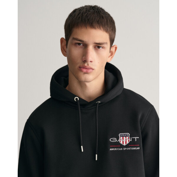 time__1713224723__202402-2047084-005-crmodel-fv-1 Ανδρική Φούτερ GANT MEDIUM ARCHIVE SHIELD 2047084 Μαύρο - Image 5