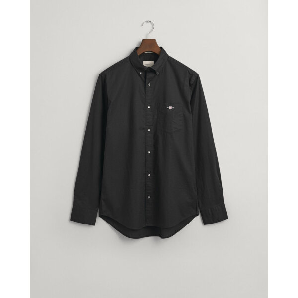 Ανδρικό Πουκάμισο GANT POPLIN SHIRT 3000100 Μαύρο - Image 1