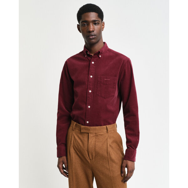 time__1718199617__202403-3230228-638-crmodel-fv-1 Ανδρικό Πουκάμισο Κοτλέ GANT UT CORDUROY SHIRT 3230228 Μπορντώ - Image 2