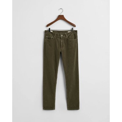 Ανδρικό Παντελόνι GANT SLIM CORD JEANS 1000272 Χακί
