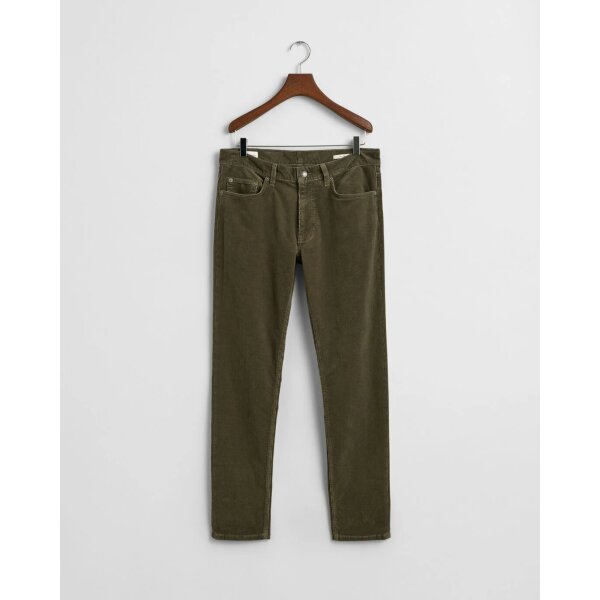 time__1723123551__202403-1000272-301-flat-fv-1 Ανδρικό Παντελόνι GANT SLIM CORD JEANS 1000272 Χακί - Image 1