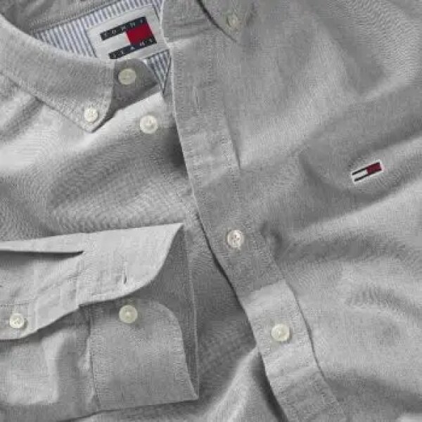 Ανδρικό Πουκάμισο TOMMY JEANS ENTRY REG OXFORD DM0DM19134 Γκρί - Image 3