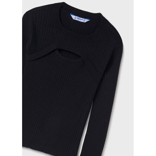 ΠΑΙΔΙΚΟ ΠΟΥΛΟΒΕΡ ΜΑΥΡΟ CUT OUT  ΚΟΡΙΤΣΙ MAYORAL 14-07308-025 - Image 2