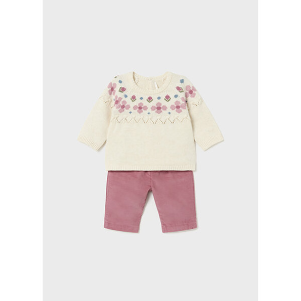 Σετ παντελόνι κοτλέ και ζέρσεϋ Νεογέννητο 14-02519-002 Mayoral - Image 1