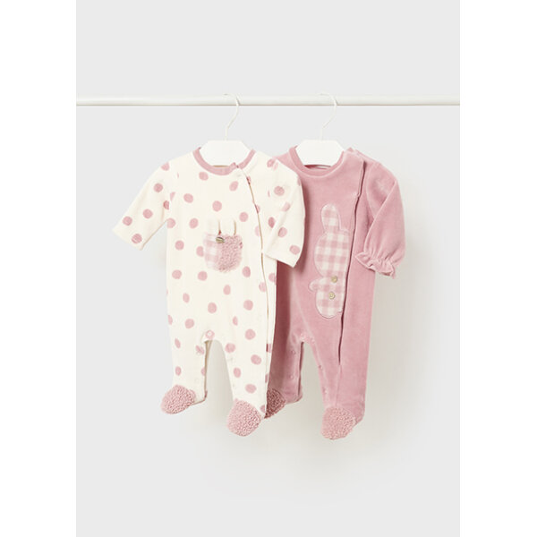 Σετ 2 φορμάκια βελούδο ζωάκια Νεογέννητο Mayoral   14-02781-095 - Image 1