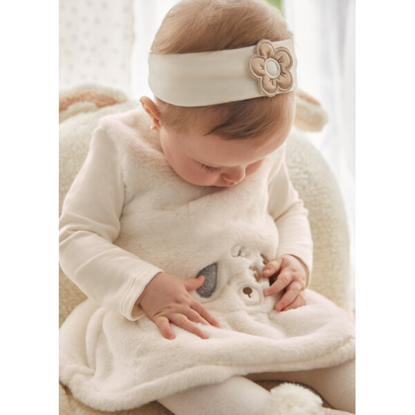 Φόρεμα γουνάκι κορδέλα Νεογέννητο 14-02890-094 Mayoral - Image 2