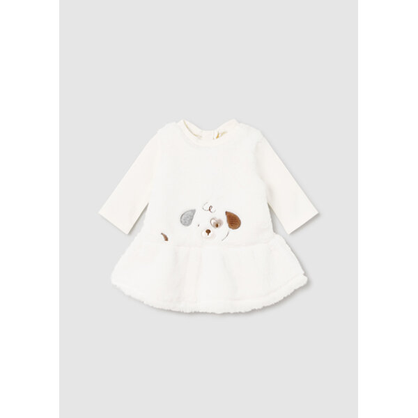 Φόρεμα γουνάκι κορδέλα Νεογέννητο 14-02890-094 Mayoral - Image 3