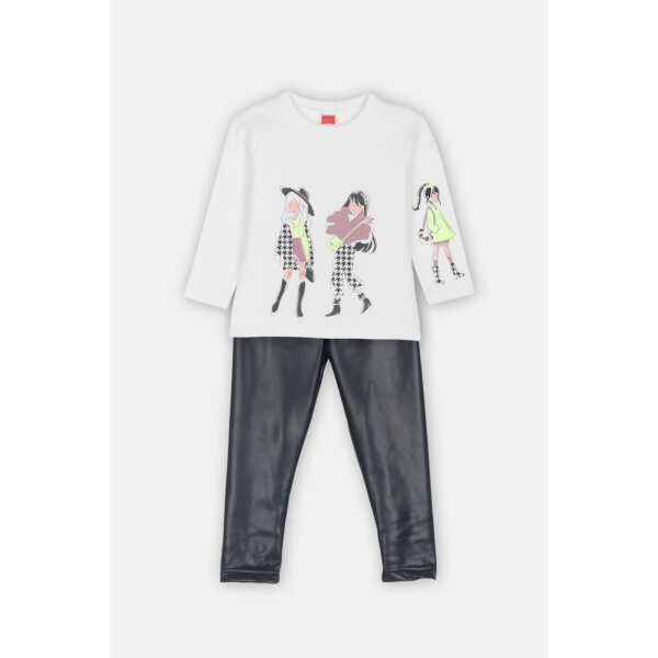 2461141_01 ΣΕΤ ΚΟΛΑΝ ΔΕΡΜΑΤΙΝΗ ΜΕ ΜΠΛΟΥΖΑ ΛΕΥΚΟ ΚΟΡΙΤΣΙ JOYCE 2461141 - Image 1