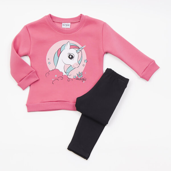 Σετ μαύρο κολάν/φούξια μπλούζα Κορίτσι1-6 Ετών 46702 - Image 1