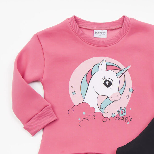 Σετ μαύρο κολάν/φούξια μπλούζα Κορίτσι1-6 Ετών 46702 - Image 2