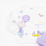 Σετ λιλά κολάν/εκρού μπλούζα Κορίτσι1-6 Ετών 46714 - Image 2