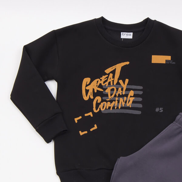 Σετ μαύρο παντελόνι/ανθρακί μπλούζα Αγόρι 7-16 Ετών 46833 - Image 2