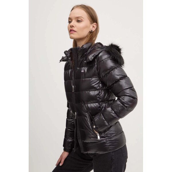 AW24-KUD1HD-99X_F1 (1) Γυναικέιο Μπουφάν με επένδυση από πούπουλα Tommy Jeans Μαύρο DW0DW19926 - Image 1