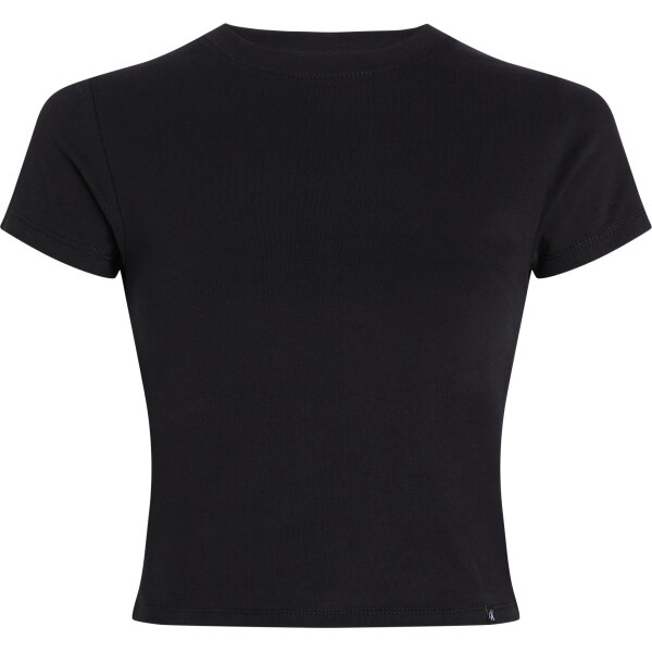 Γυναικεία Μπλούζα CALVIN KLEIN SLIM CROPPED RIBBED T-SHIRT BLACK J20J224654-BEH - Image 6