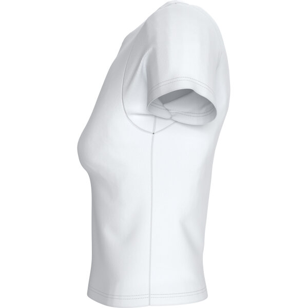 Γυναικεία Μπλούζα CALVIN KLEIN SLIM CROPPED RIBBED T-SHIRT WHITE J20J224654-YAF - Image 3