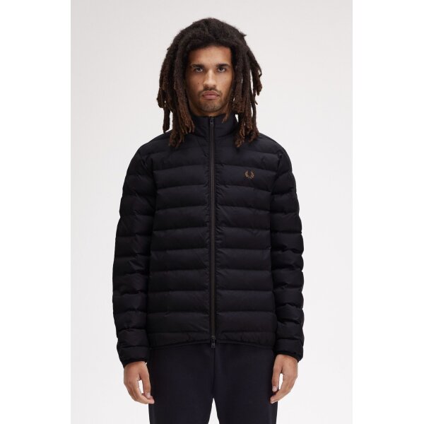J4564_102_V2_Q324_MOD1_FRONT Ανδρικό Μπουφάν FRED PERRY PUFFER 14564 Μαύρο - Image 1