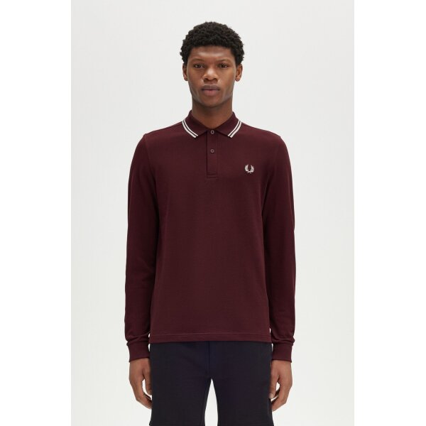 M3636_597_V2_Q324_MOD1_FRONT Ανδρική Μπλούζα POLO FRED PERRY M3636 Μπορντώ - Image 1