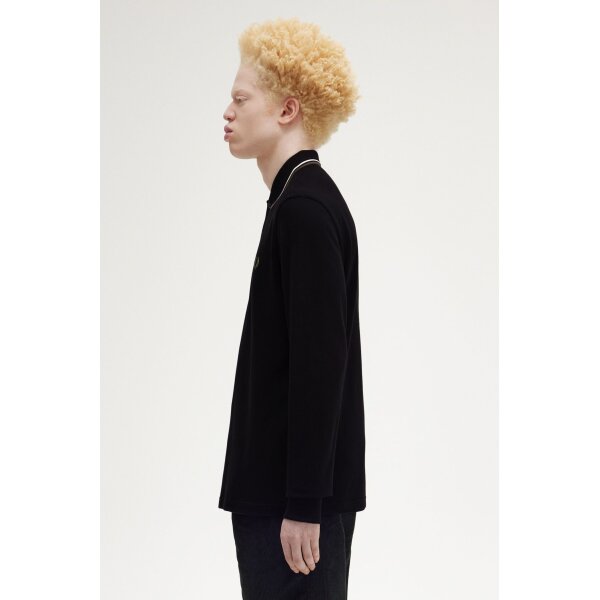 Ανδρική Μπλούζα POLO FRED PERRY M3636 Μαύρο - Image 4