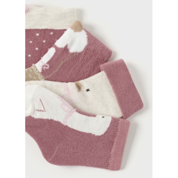 set-4-kaltsakia-neogenneto-roz-entono-XL-5 Σετ 4 καλτσάκια Νεογέννητο 14-09762-040 Mayoral - Image 2