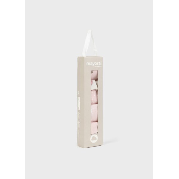 set-4-kaltsakia-neogenneto-roz-mpempe-XL-6 Σετ 4 καλτσάκια Νεογέννητο 14-09762-038 Mayoral - Image 3