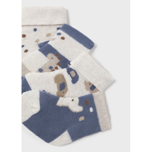 set-4-kaltsakia-zoakia-neogenneto-mple-XL-5 Σετ 4 καλτσάκια ζωάκια Νεογέννητο  14-09759-062 Mayoral - Image 2