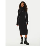 Γυναικείο Φόρεμα Πλεχτό Tjw Mockneck Badge DW0DW19815 Μαύρο Regular Fit