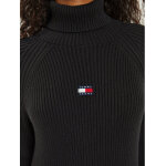 Γυναικείο Φόρεμα Πλεχτό Tjw Mockneck Badge DW0DW19815 Μαύρο Regular Fit - Image 6
