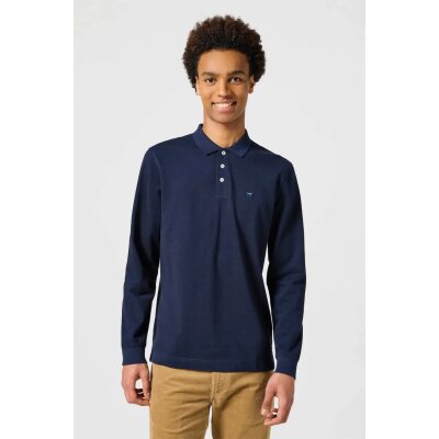 Ανδρική μπλούζα polo μακρυμάνικη Wrangler 112357287 μπλε