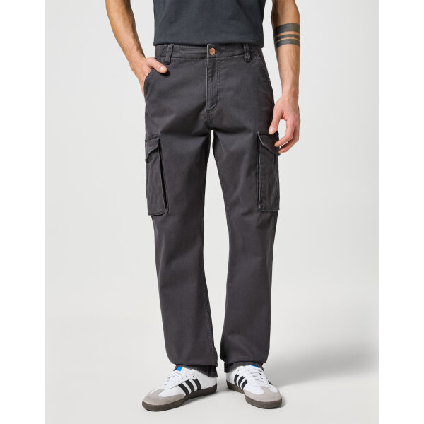 112356845_1 Ανδρικό παντελόνι cargo Wrangler 112356845 ανθρακί - Image 1