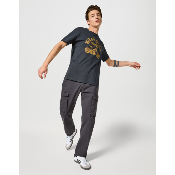 112356845_4 Ανδρικό παντελόνι cargo Wrangler 112356845 ανθρακί - Image 3