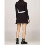 Γυναικείο TOMMY JEANS TJW TAPING MOCKNCK FIT&FLARE EXT DW0DW18723-BDS Μαύρο - Image 3