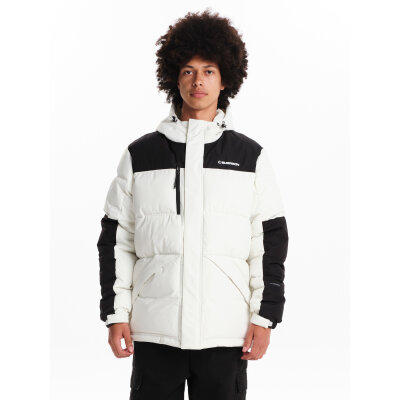 Ανδρικό μπούφαν puffer με κουκούλα EMERSON 242.EM10.58 λευκό