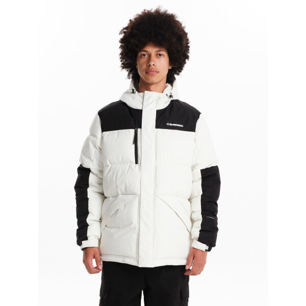 Ανδρικό μπούφαν puffer με κουκούλα EMERSON 242.EM10.58 λευκό - Image 1