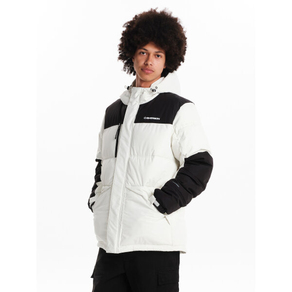 Ανδρικό μπούφαν puffer με κουκούλα EMERSON 242.EM10.58 λευκό - Image 4