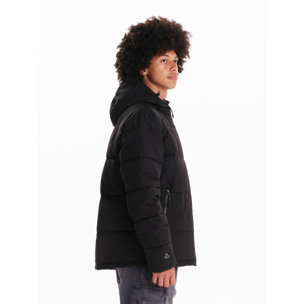 Ανδρικό μπούφαν puffer με κουκούλα EMERSON  242.EM10.90 μαύρο - Image 8